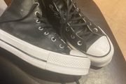 Converse All Star - Chuck Taylor Black Leather Hi - Top Trainers - Shoes - Size 5.5 .EU  38