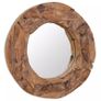 Decorative Mirror Teak 60 cm Round Image 9