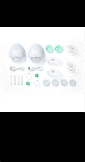 Double electric free hands pump and accessories