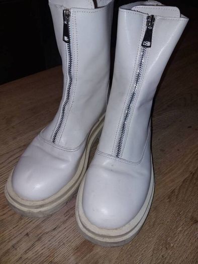 Cream Ankle Boots