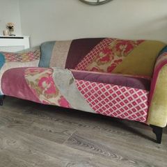 3 seater patchwork couch