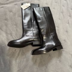 38-39 Zara Leather boots like Cos, Massimo Dutti
