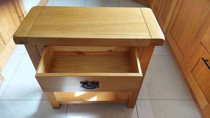 Solid oak hall table