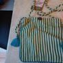 Swedish Natural Fabrics Small Bag Green/White Strap.  B.N.W.T. Image 3