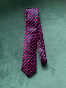 Silk Tie Apple Motif