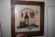 Arister Gifts Wine Shadow Box Wall Hanging Rustic Kitchen Decor 3D With Plaque
