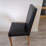 5 x Black Leather Dining Chairs Image 2