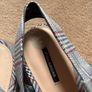 Grey check flat Shoes Image 2