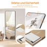 Full-Length Mirror 160 x 50 cm  Ink Black Tempered Glass with Aluminium Frame Image 4