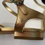 Chanel Gold Gladiator Sandals Size 40 Image 8