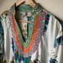ANU by Natural Boho Tunic Dress Multicolor Paisley Floral Print with Mirror Work & Embroidery Large Image 2