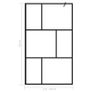 Walk-in Shower Wall with Tempered Glass Black 115x195 cm Image 6