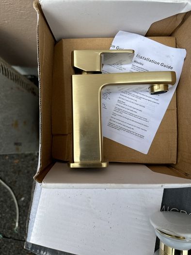 Brushed Gold Basin Mixer