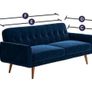Velvet Sofa Bed and Swivel Chair Bundle 375 Excellent Condition Image 5