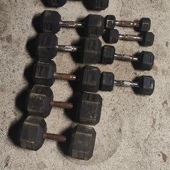 105kg of Hex Dumbbells
