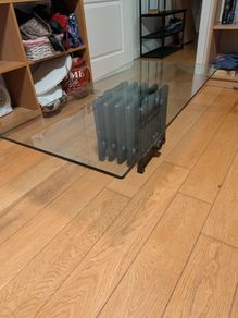 Glass topped coffee table for sale