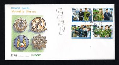 1988 Ireland Security Forces (An Garda Siochana, Army, Navy & Air Corps and Reservists) Commemorative Stamps First Day Cover (FDC) with Thurles Steele Cancel