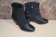 womens CLARKS LODGE PARK black leather ankle boots zip up Size UK 6.5 E EU 40