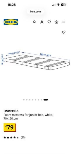 Ikea Kritter Toddler Bed With Mattress.