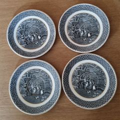 Vintage Rustic Victoria Porcelain Fenton Plates