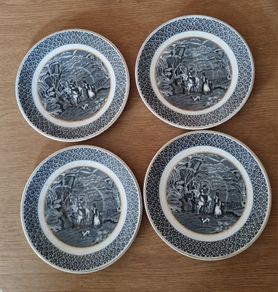 Vintage Rustic Victoria Porcelain Fenton Plates