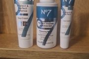 3 Boots items. Day Cream SPF 15 25ml, cleaning water 50ml, Lip care 10ml