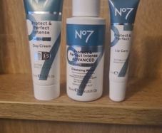 3 Boots items. Day Cream SPF 15 25ml, cleaning water 50ml, Lip care 10ml