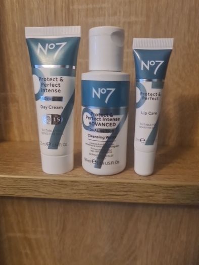 3 Boots items. Day Cream SPF 15 25ml, cleaning water 50ml, Lip care 10ml