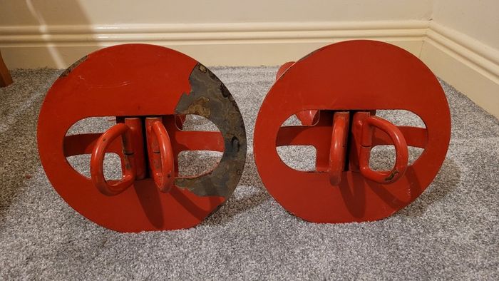 spyra twin shackle security anchors 500mm motorbike trailers caravan machinery