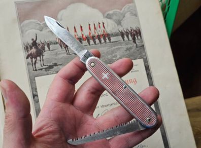 Vintage Elinox Victorinox Alox Woodsman Discontinued Model Swiss Army Knife Rare Collector Piece 1960s