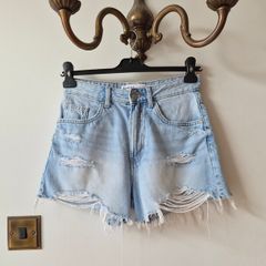 Bershka ripped denim shorts