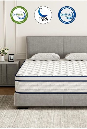 Double Mattress 4FT6, Memory Foam and 7-Zone Pocket Spring Orthopedic Hybrid Double Size Mattress