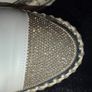 White Slip-On Shoes with Rhinestone Detail Image 4