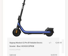 Segway Ninebot Kickscooter C2 Pro B Scooter with BLUETOOTH Speaker