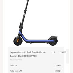 Segway Ninebot Kickscooter C2 Pro B Scooter with BLUETOOTH Speaker
