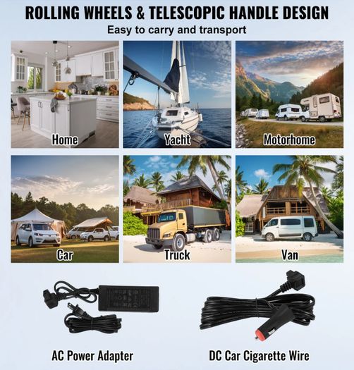 AAOBOSI Camping Fridge 75L, Car Fridge Dual Zone