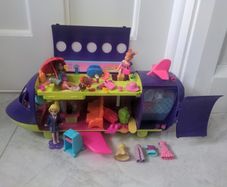 Vintage Polly Pocket Aeroplane and accessories