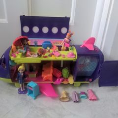 Vintage Polly Pocket Aeroplane and accessories