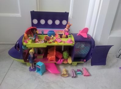 Vintage Polly Pocket Aeroplane and accessories