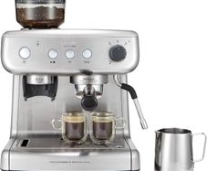 Barista Max Espresso Machine | Latte & Cappuccino Coffee Maker with Integrated Bean Grinder & Steam Wand | 2.8 L Water Tank | 15 Bar Italian Pump | Stainless Steel (FREE POSTAGE)