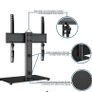 Universal Swivel Table Top TV Stand for 26-55 / Height Adjustment / Max. VESA 400x400mm up to 40KG Image 4