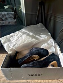 Black Suede Gabor heels Size 36.5
