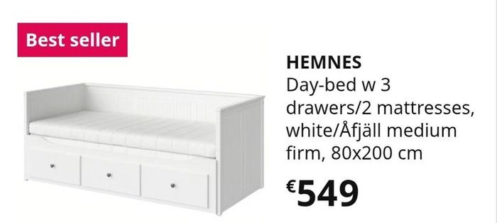 Ikea Hemnes bed, secound bed pulls out.