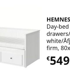 Ikea Hemnes bed, secound bed pulls out.