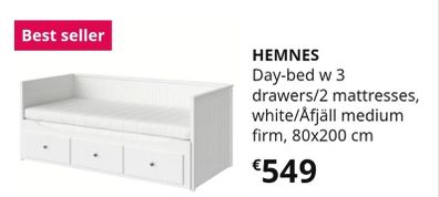 Ikea Hemnes bed, secound bed pulls out.