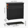 Folding Portable Bar Table, 1105 x 390 x 1010 mm, with Carry Bag, 2 Storage Shelves, and Detachable Skirt, Quick and Easy Setup Image 7