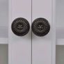Wooden Kitchen Wall Cabinet with Glass Door White Image 2