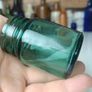 461 - Set of Three Beautiful Vintage Glass Decorative Collectible Bottles - Amber Eire Bovril, Cobalt Blue Magnesia and Turquoise Science Cream Image 9