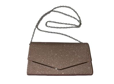 Rose gold sparkling purse bag