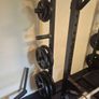 COMPLETE gym setup squat rack + barbell + over 200kg worth of plates and adjustable bench Image 3